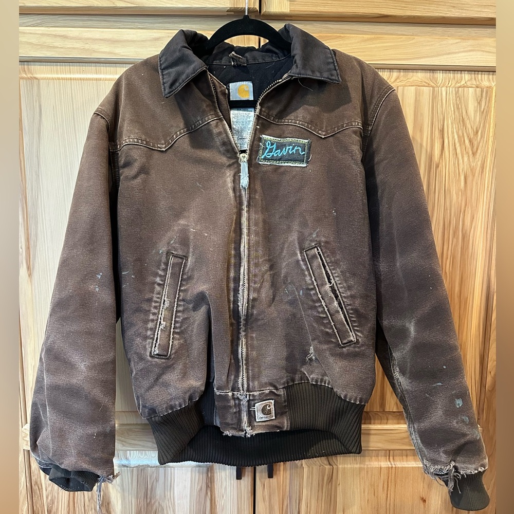 Carhartt With Characterer! Worn-In Custom Name Patch Vintage Medium Distressed